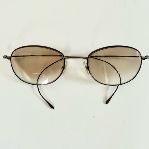 Vintage Calvin Klein Wire Rimless Round Glasses 80s Bronze Spectacles Japan Rare - Picture 1 of 6